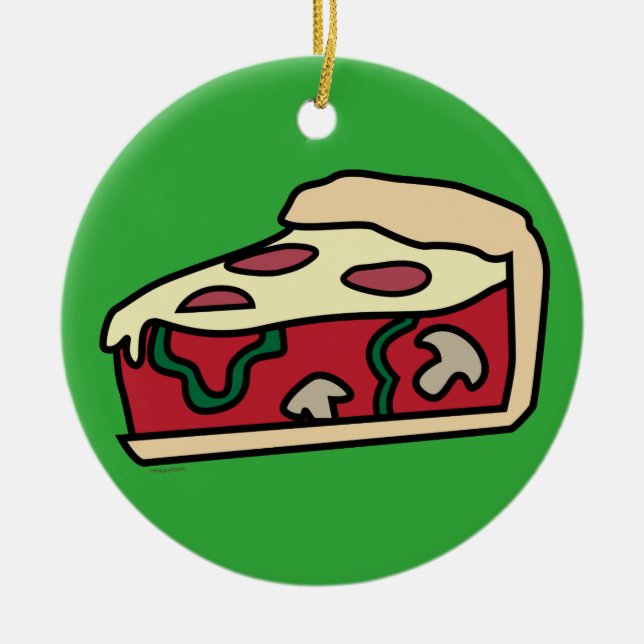 Teller-Art-Pizza Chicagos tiefe Keramikornament (Vorne)