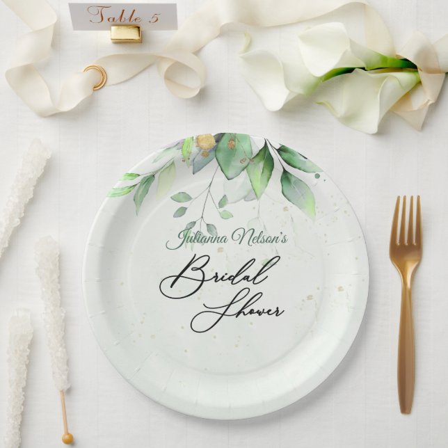 Teller aus Aquarellpapier (Hochzeit)