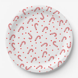 Teller aus Candy Canes und Dots Paper