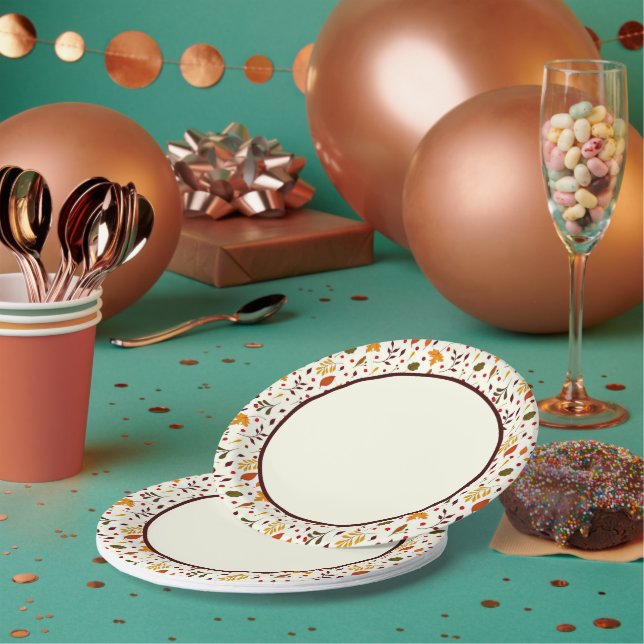 Teller aus gemischten Herbstblättern (Multi)