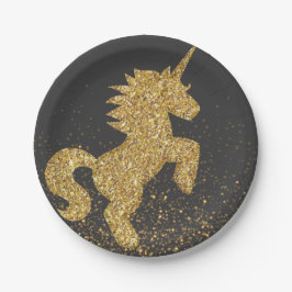 Teller aus Gold und Schwarz