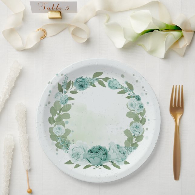 Teller aus grünem  (Hochzeit)