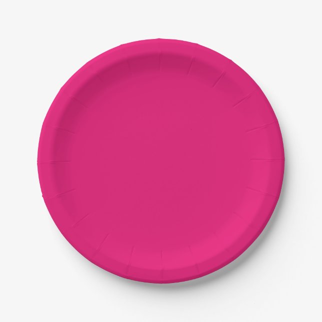 Teller aus heiß rosa Papier (Vorderseite)
