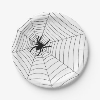 Teller aus Papier - Halloween-Party Spiderweb
