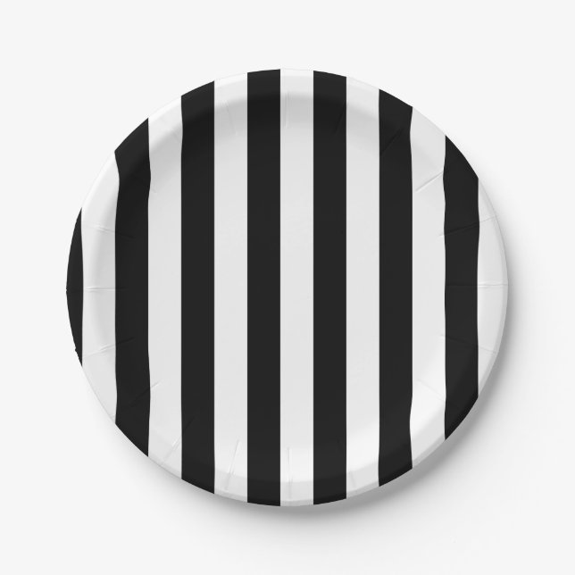 Teller aus Papier, Schwarz und Weiß (Vorderseite)