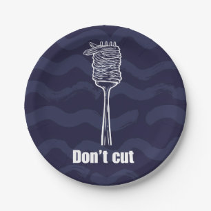 Teller aus Pappe - Don’t Cut – Spaghetti Humor