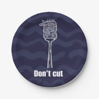 Teller aus Pappe - Don’t Cut – Spaghetti Humor