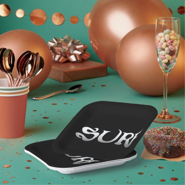 Teller aus schwarzem Quadrat (Multi)