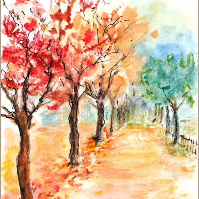 Teller des Herbststraßenpapiers (Von Creator hochgeladen)