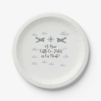 Teller für Baby Shower Luftwaffe Kleiner Co-Pilot
