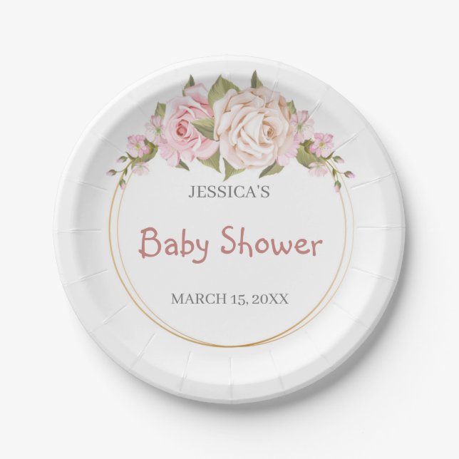 Teller für Babydusche (Vorderseite)