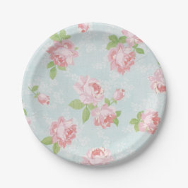 Teller für Blumenpapier aus Shabby Chic