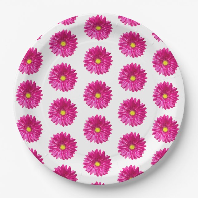 Teller für Blumenpapier in Pink (Vorderseite)