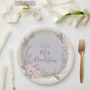Teller für Blumenpapier mit Lavendel und Blush
