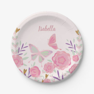 Teller für Butterfly-Blumenpapier