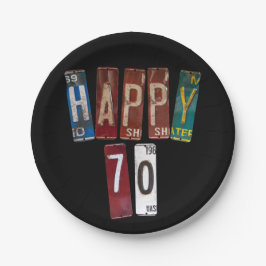 Teller für den 70. Geburtstag