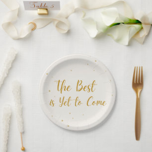 Teller für die Party „Das Beste kommt noch“