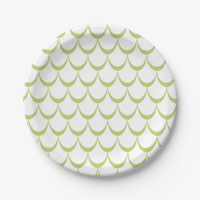 Teller für grüne Scallop-Muster (Vorderseite)