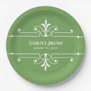 Teller für grünes Extravagantes Zierpapier