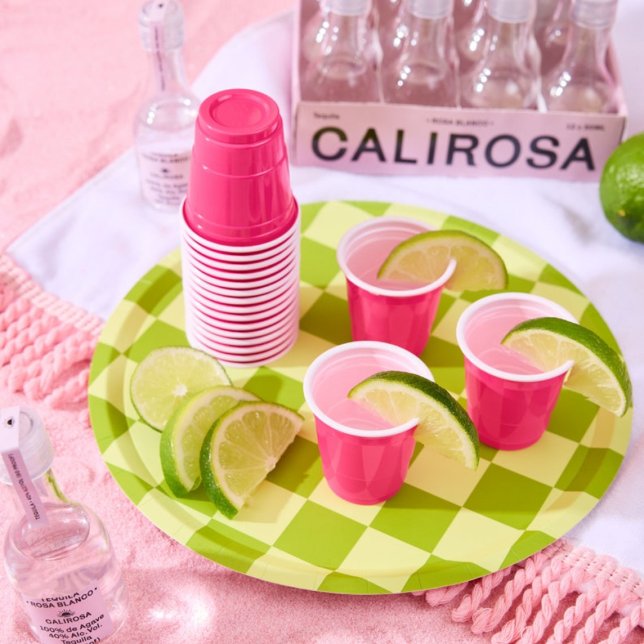 Teller für grünes und Limones kariertes Party (Von Creator hochgeladen)