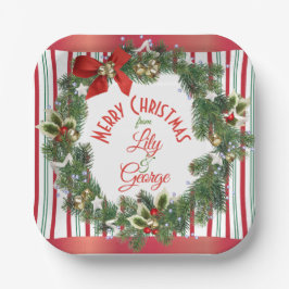 Teller für hübsche rote und grüne Kleider