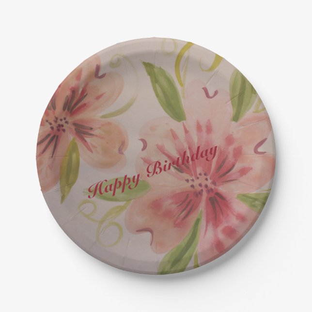 Teller für kleine Designer in Pinks (Vorderseite)