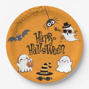 Teller für niedliche und gespuchene Halloween-Part