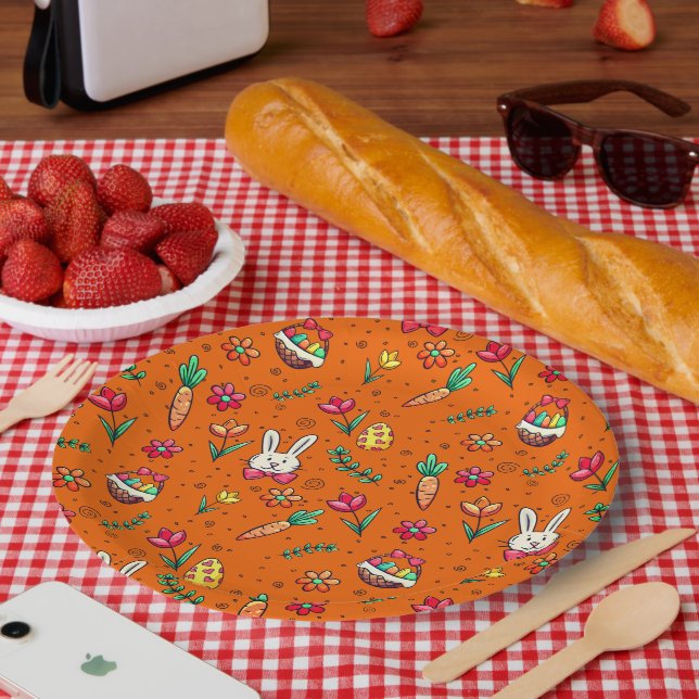 Teller für Orange Oaster Musterpapiere (Picknick)