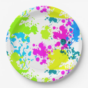 Teller für Papier - Neonfarben - Farbmuster für Sp