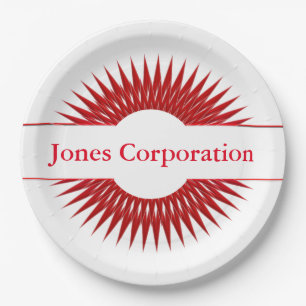Teller für personalisiertes rotes Design