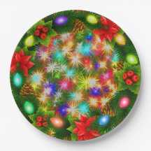 Teller für Weihnachts- und Star-Party 9"