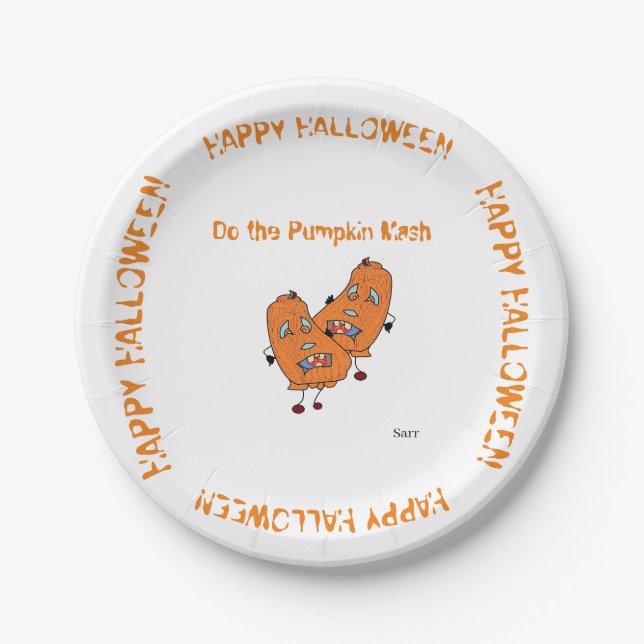 Teller: Halloween Napkins Pappteller (Vorderseite)