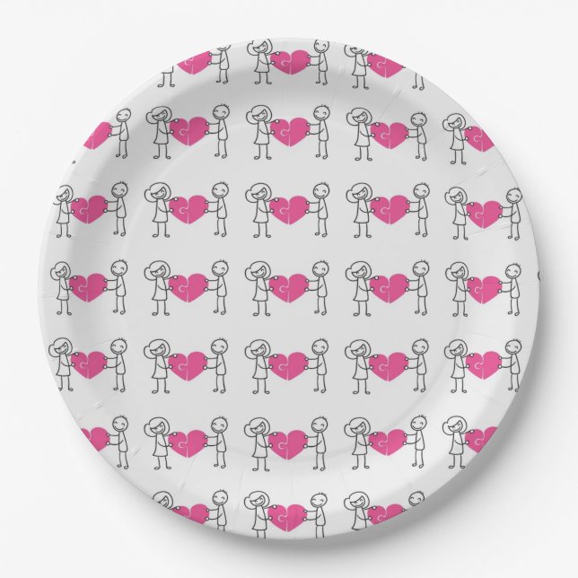 Teller/Hochzeitscouch Pappteller (Vorderseite)