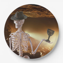 Teller, "Indy Bones Halloween Skelett" Pappteller