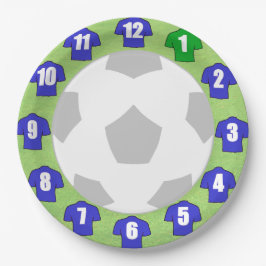 Teller mit Blue Sport Shirts