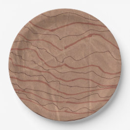 Teller mit braunem Marmordesign