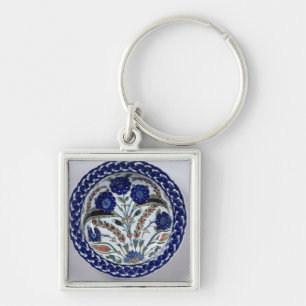 Teller mit einer Blumendekoration, Iznik Schlüsselanhänger