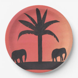 Teller mit Elephant-Design