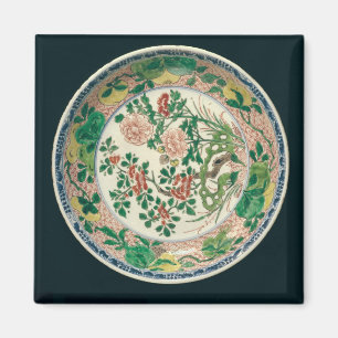 Teller mit famille verte Dekoration Magnet