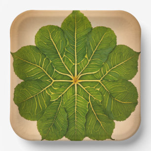 Teller mit Leaf-Designs