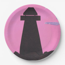 Teller mit Leuchtturmdesign