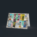 Teller mit Lizenz Happy 18. Geburtstagskarte Karte<br><div class="desc">Mit Gear4Getrieben.</div>