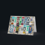 Teller mit Lizenz Happy 70. Geburtstagskarte Karte<br><div class="desc">Mit Gear4Getrieben.</div>