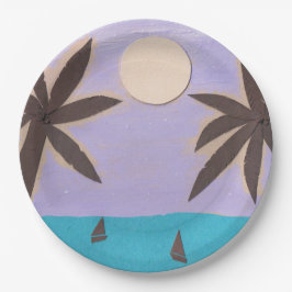 Teller mit Palm Tree Design