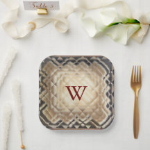 Teller mit quadratischem W-Papier