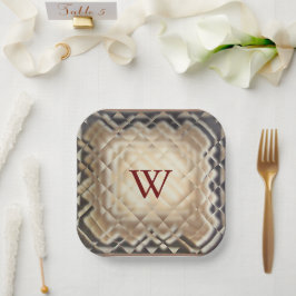 Teller mit quadratischem W-Papier