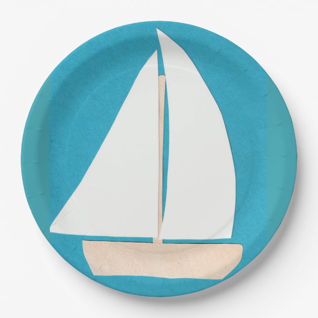 Teller mit Sailboat-Design (Vorderseite)