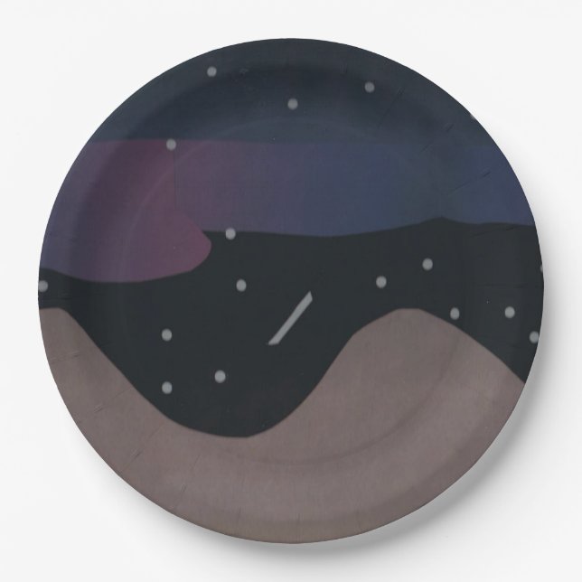 Teller mit Starry Night Design (Vorderseite)