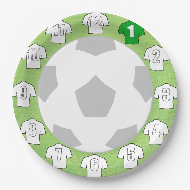 Teller mit White Sport Shirts (Vorderseite)