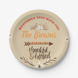 Teller personalisierter Erntedank